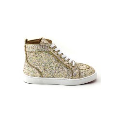 Christian Louboutin, Dames Sneakers, Wit Gold