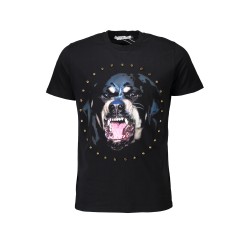 Givenchy, Heren T-Shirt, Zwart Dog