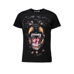 Givenchy, Heren T-Shirt, Zwart Dog