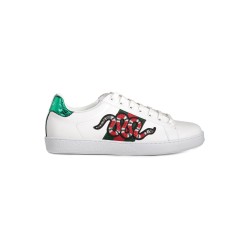 Gucci, Heren Sneakers, Wit Snake