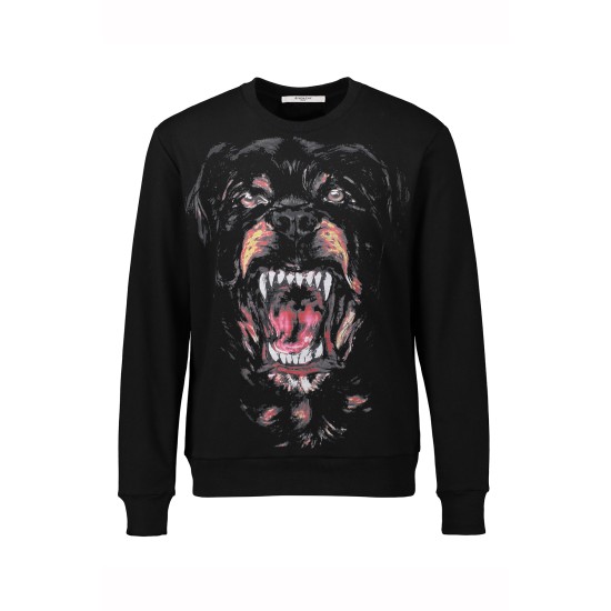 Givenchy, Heren Pullover, Zwart Dog