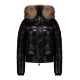 Moncler, Women's Jacket, Black with Fur Collar