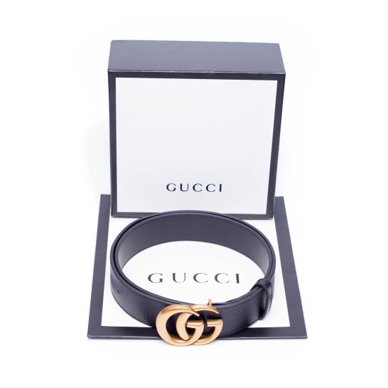 Gucci, Men's Belt, With GG Buckle, Black