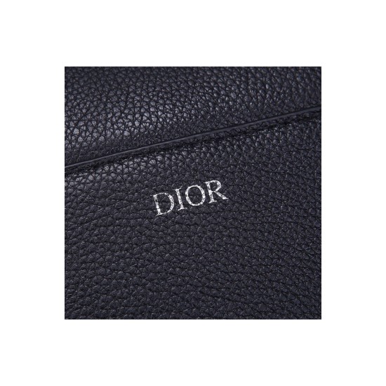 Christian Dior, Unisex Oblique Saddle Bag, Black