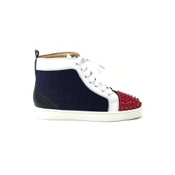 Christian Louboutin, Heren Sneakers, Rood Wit Blauw