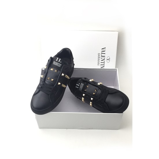 Valentino, Dames Sneakers, Zwart Studs